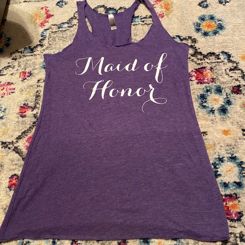 💜 Maid of Honor Racerback Tank Top